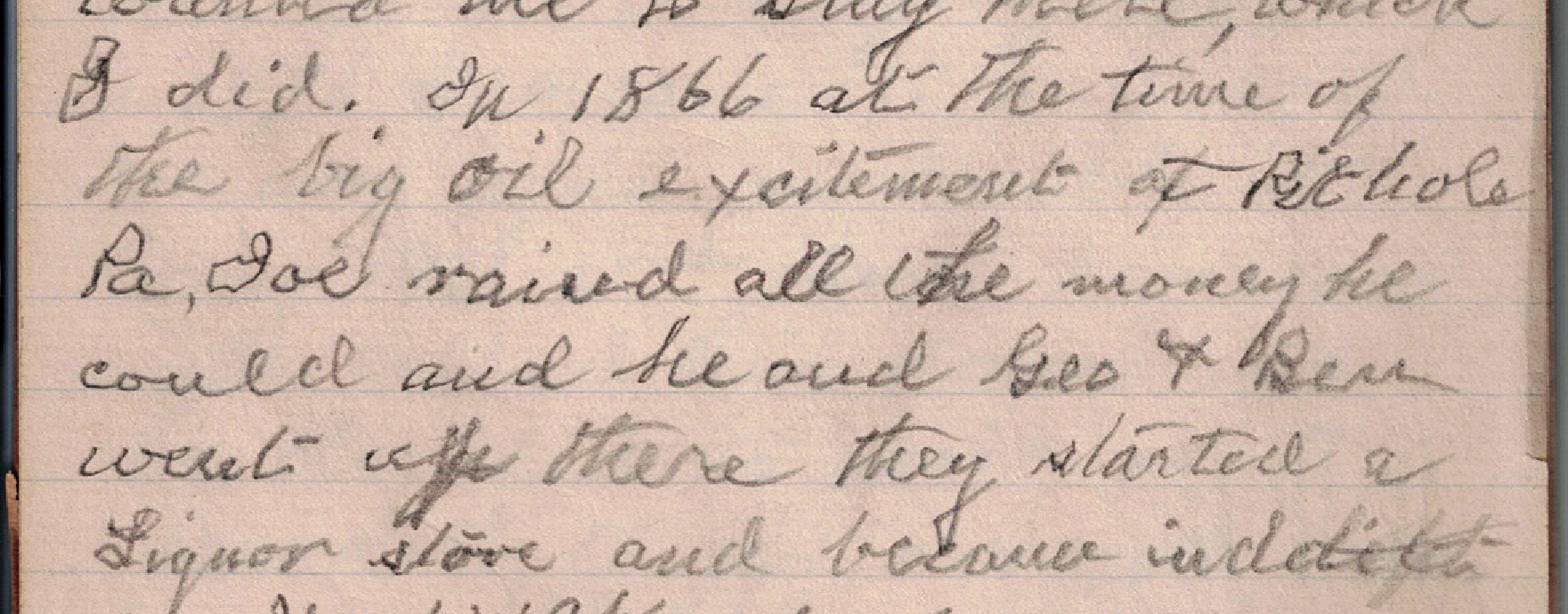 Excerpt from Edward Adam Masseth’s Diary